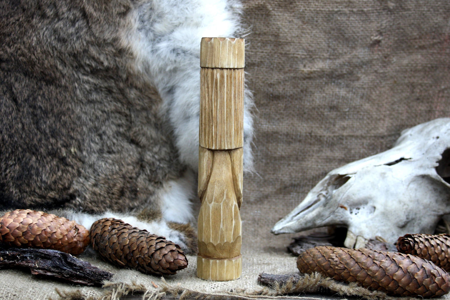 Hand carved figurine of the Slavic goddess Mara(Morana)