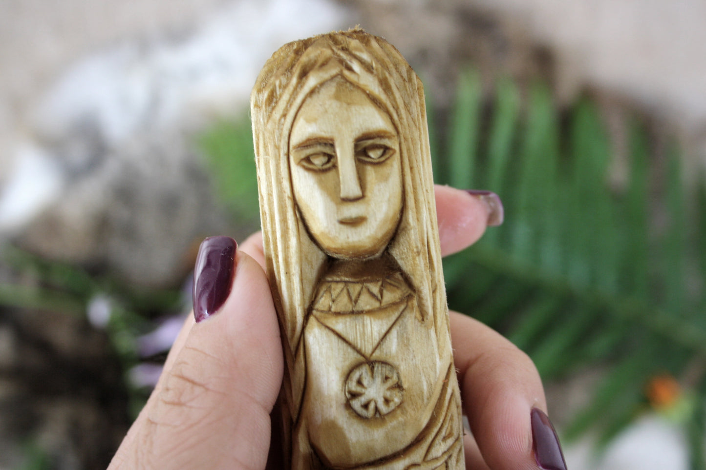 Wooden figurine of Celtic Goddess AIBELL.