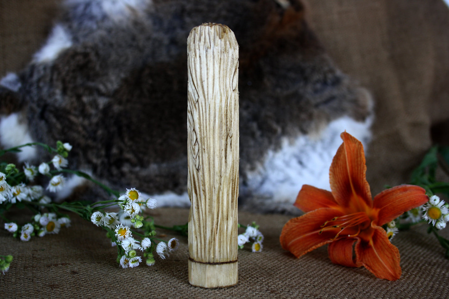 Wooden figurine of Celtic Goddess AIRMID.