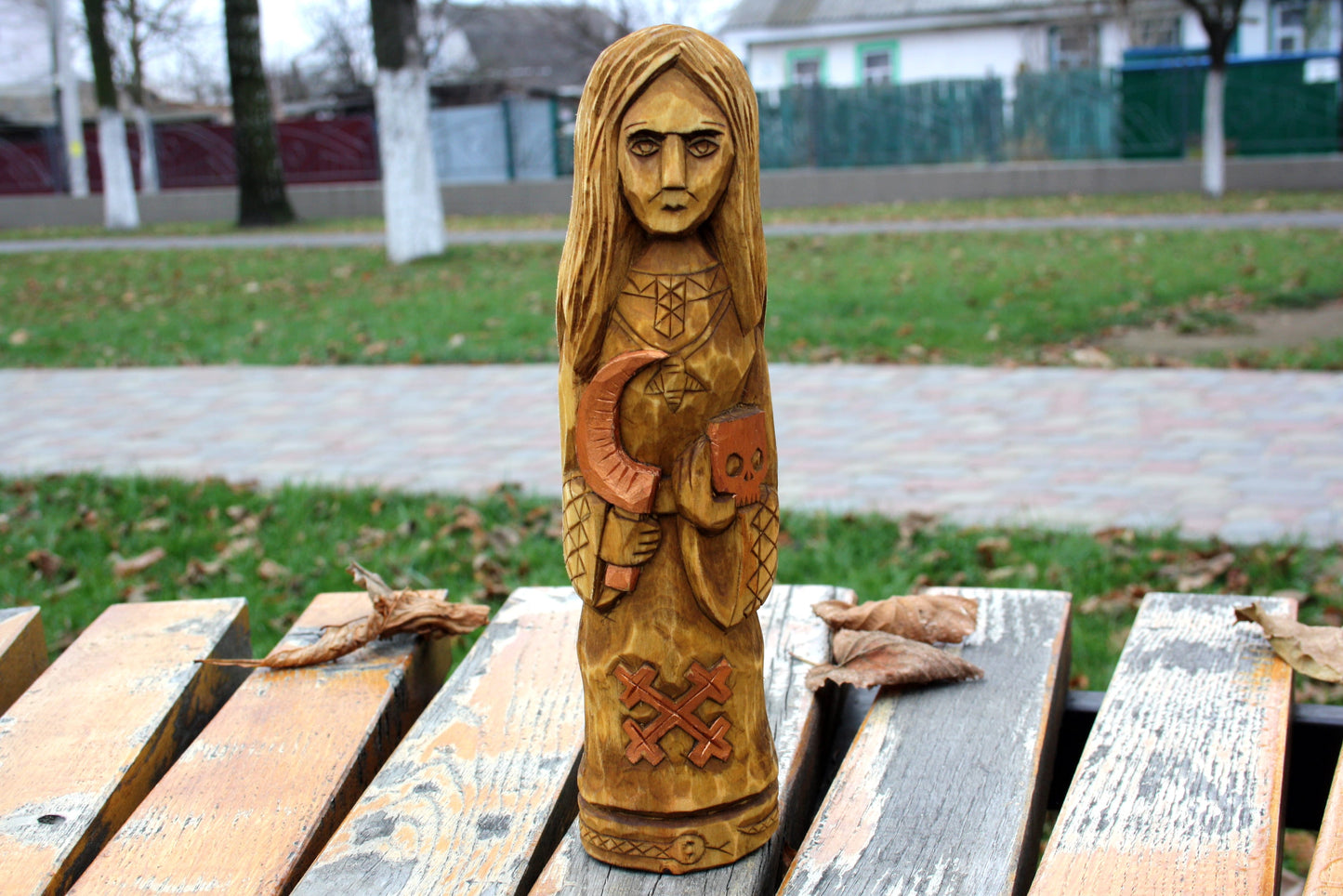 Big statue of Slavic Goddess Morana