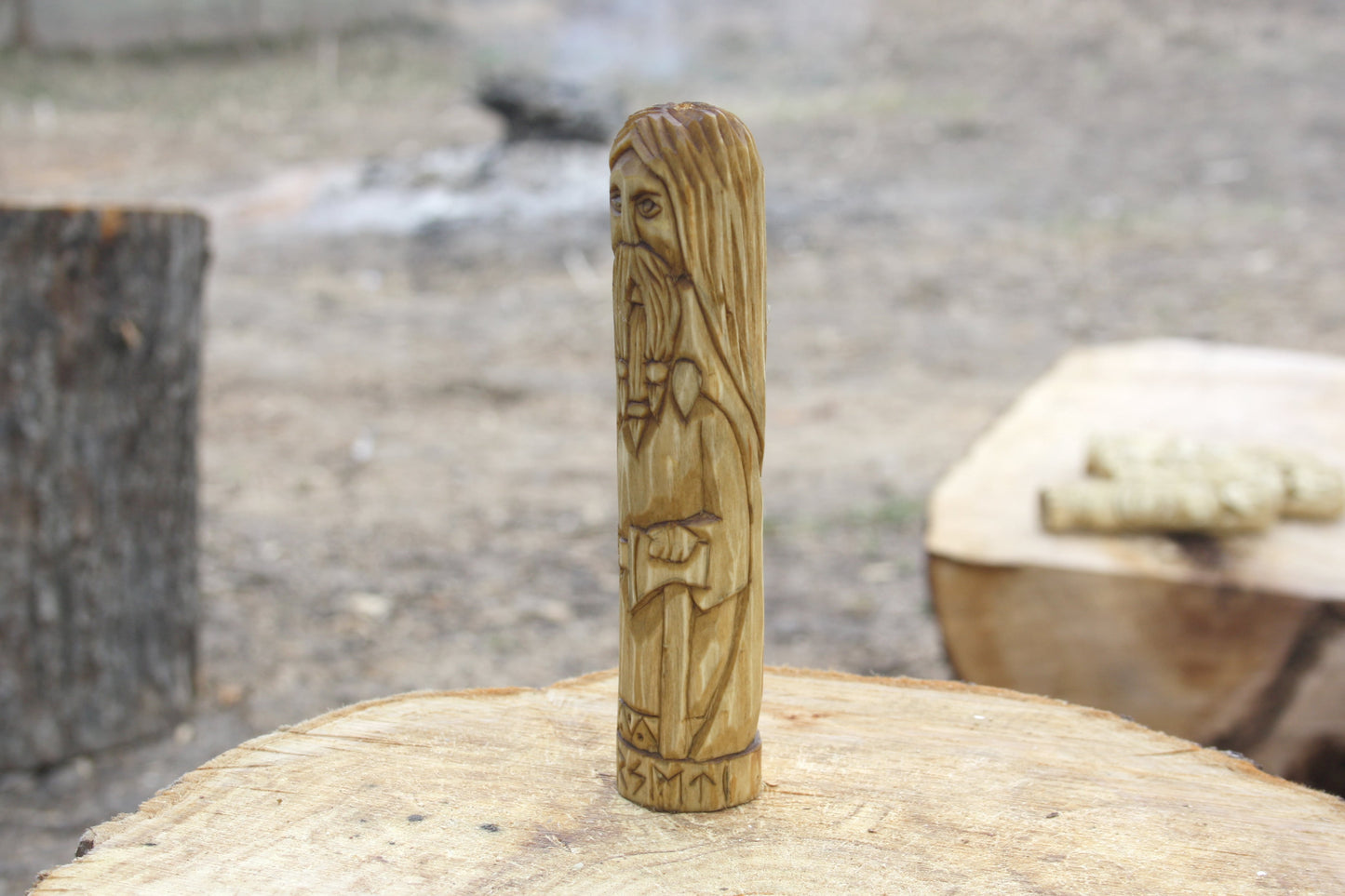 Wooden figurine of Norse God FORSETI