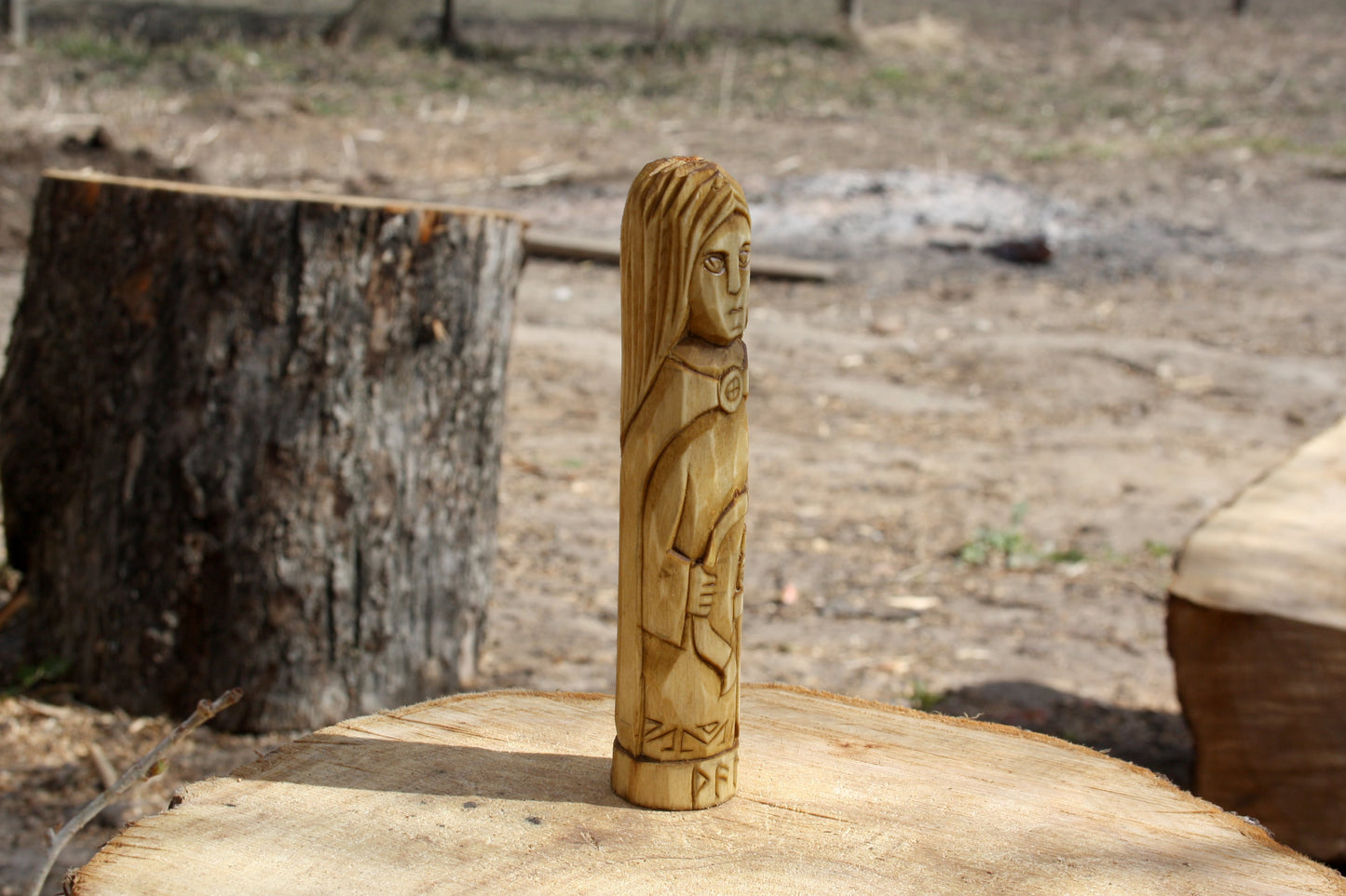 Wooden figurine of Norse God VALI