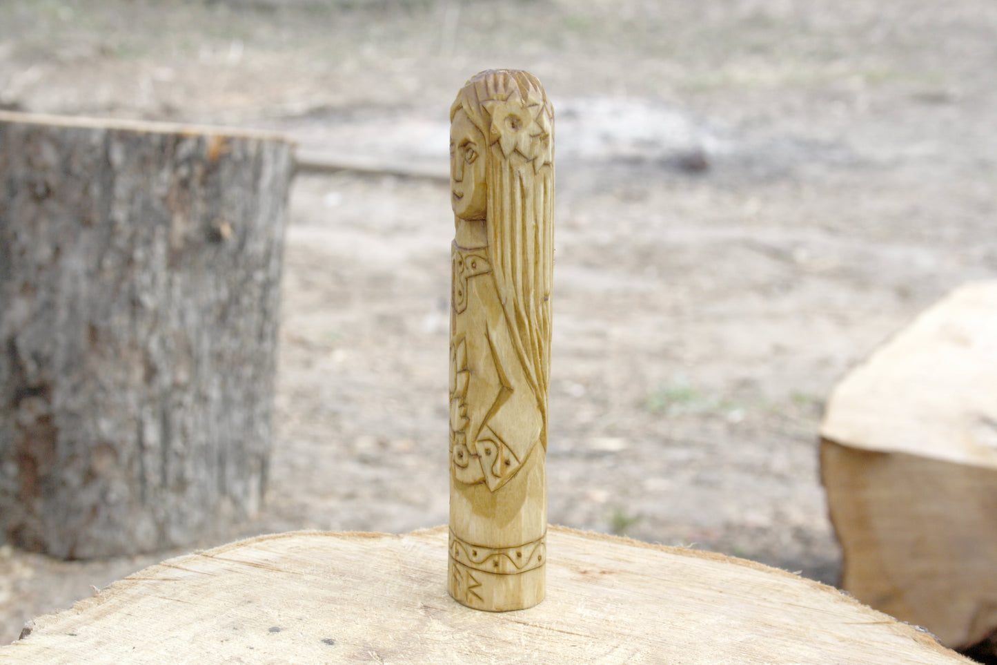 Wooden figurine of Norse Goddess VAR