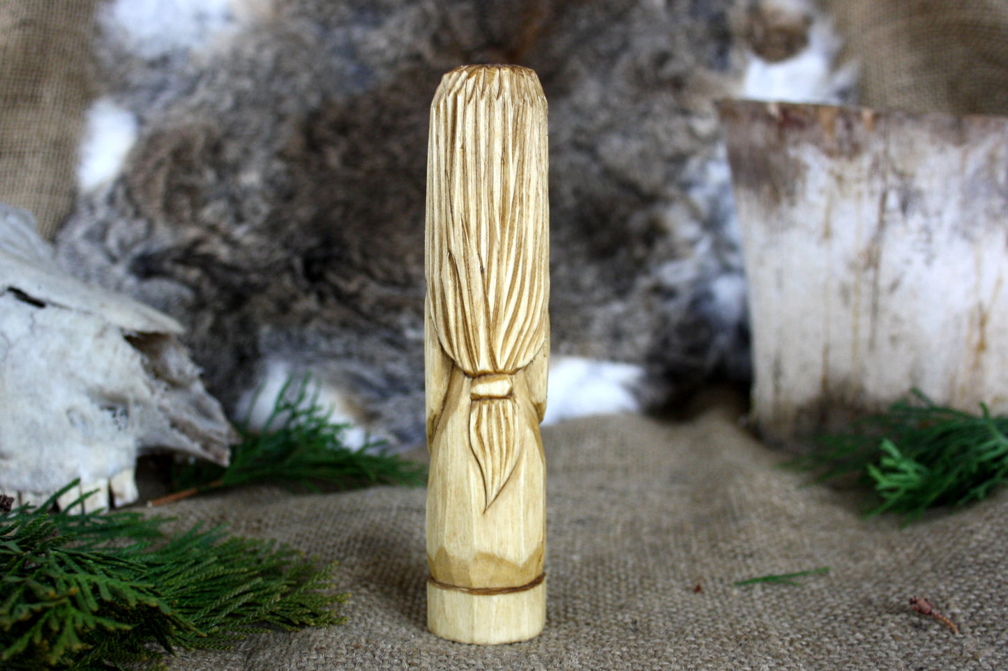 Wooden figurine of Norse God NJORD