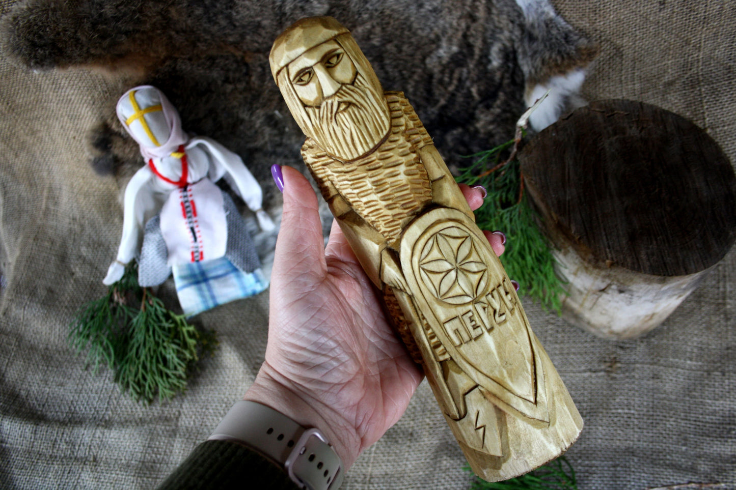 Big statue of Slavic God PERUN