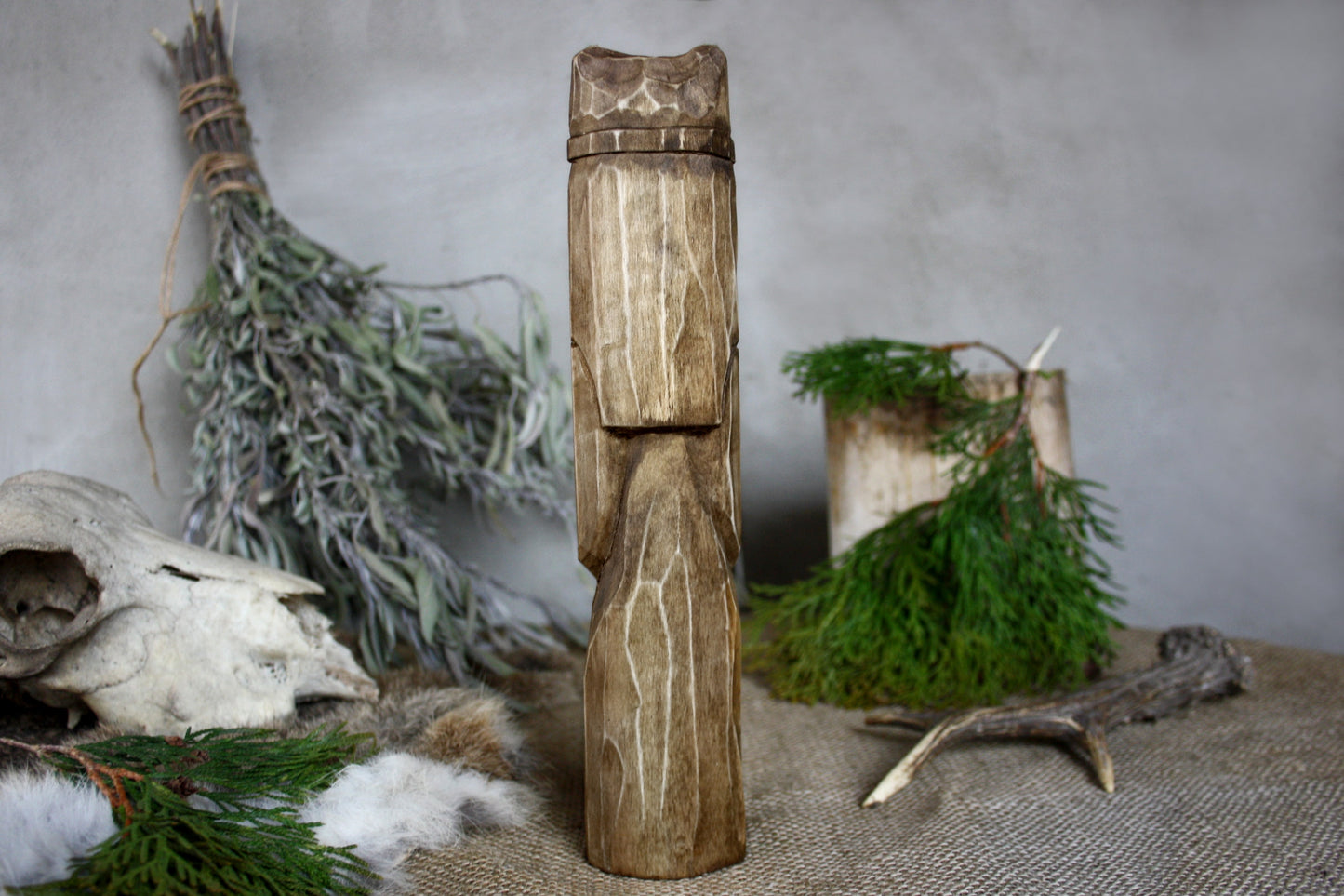 Wooden statue of Slavic Goddess MAKOSH