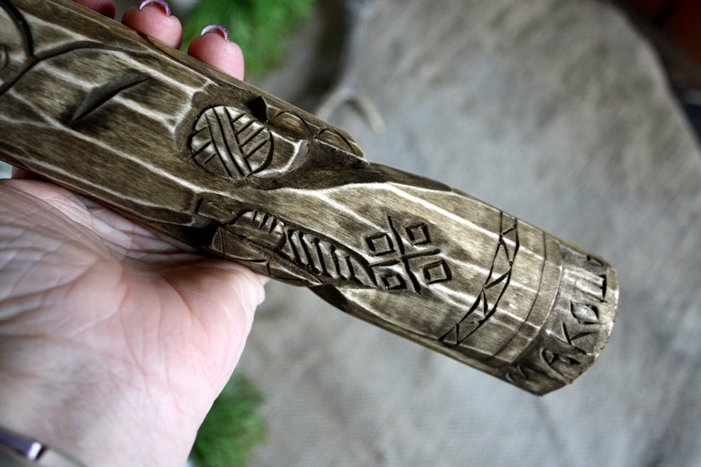 Wooden statue of Slavic Goddess MAKOSH