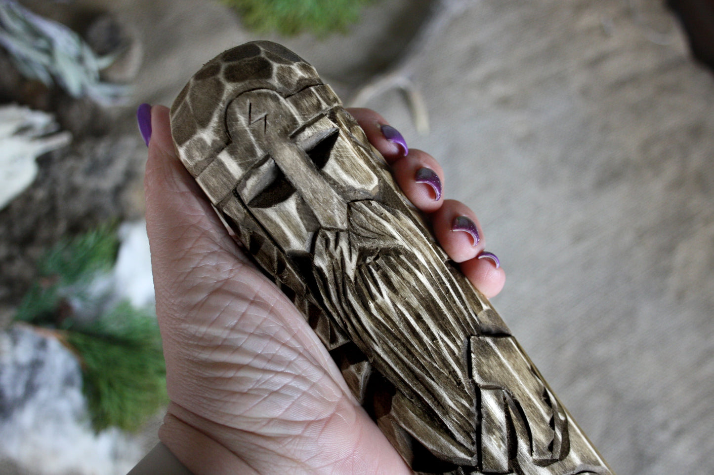 Wooden statue of Slavic God PERUN