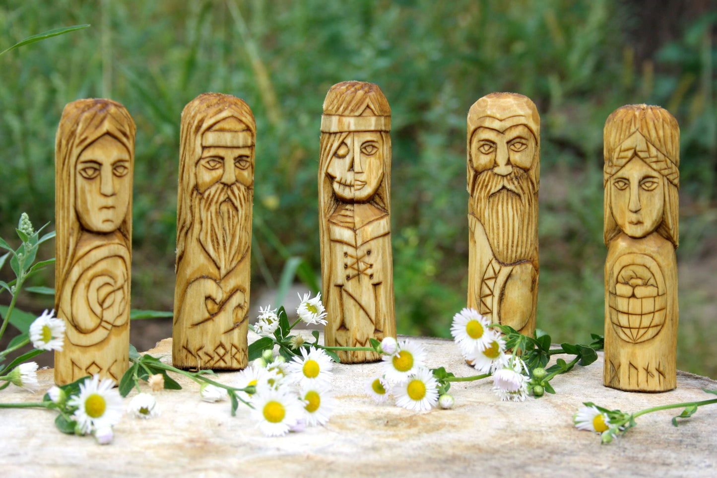 Small Wooden Altar of Norse Gods