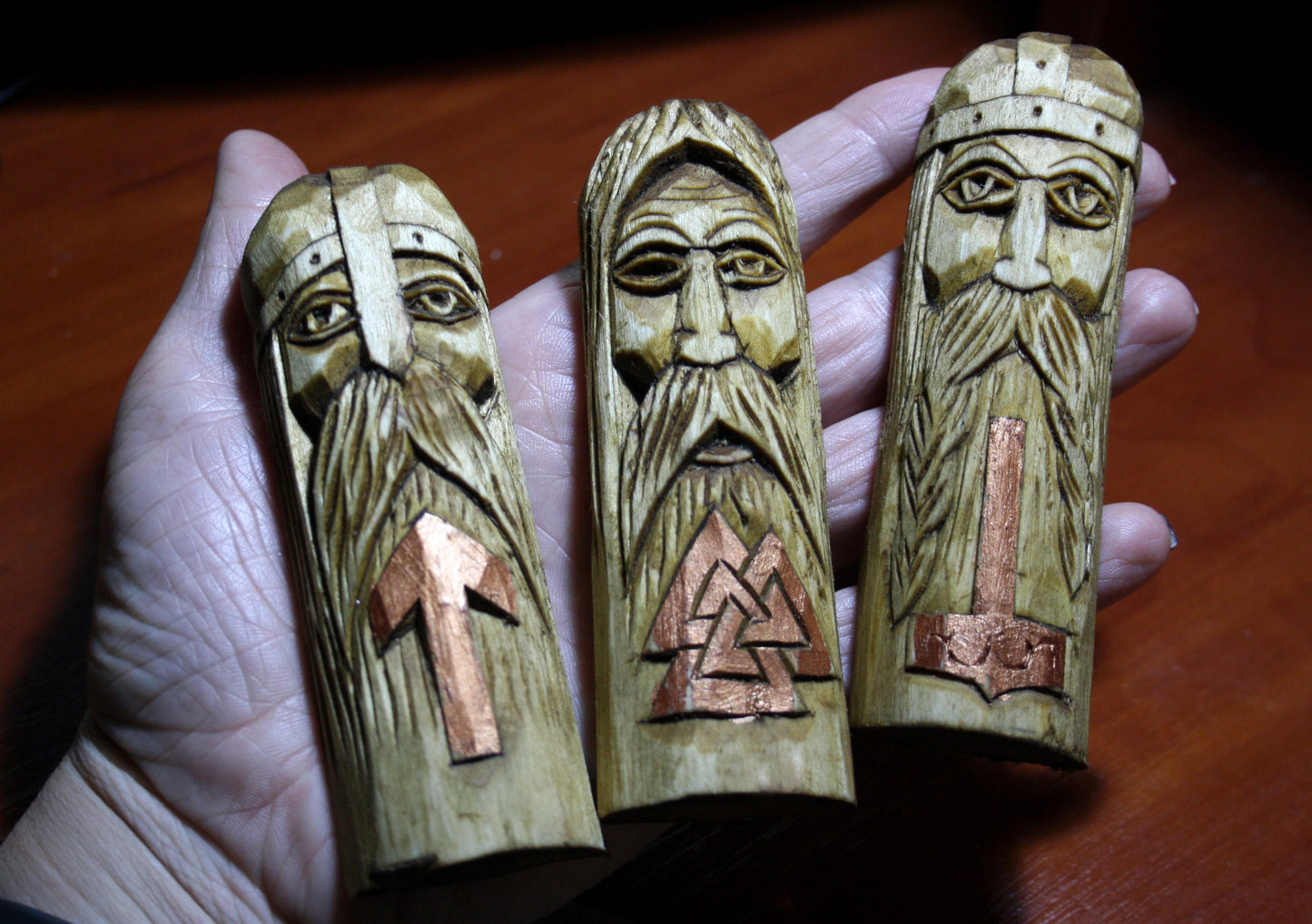 Wooden panno Odin