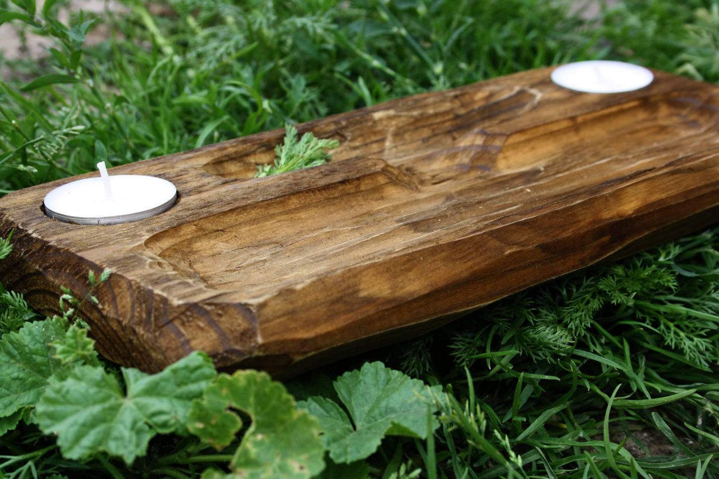 Wooden Altar with figurine of Odin Freya Thor Frigg Tyr