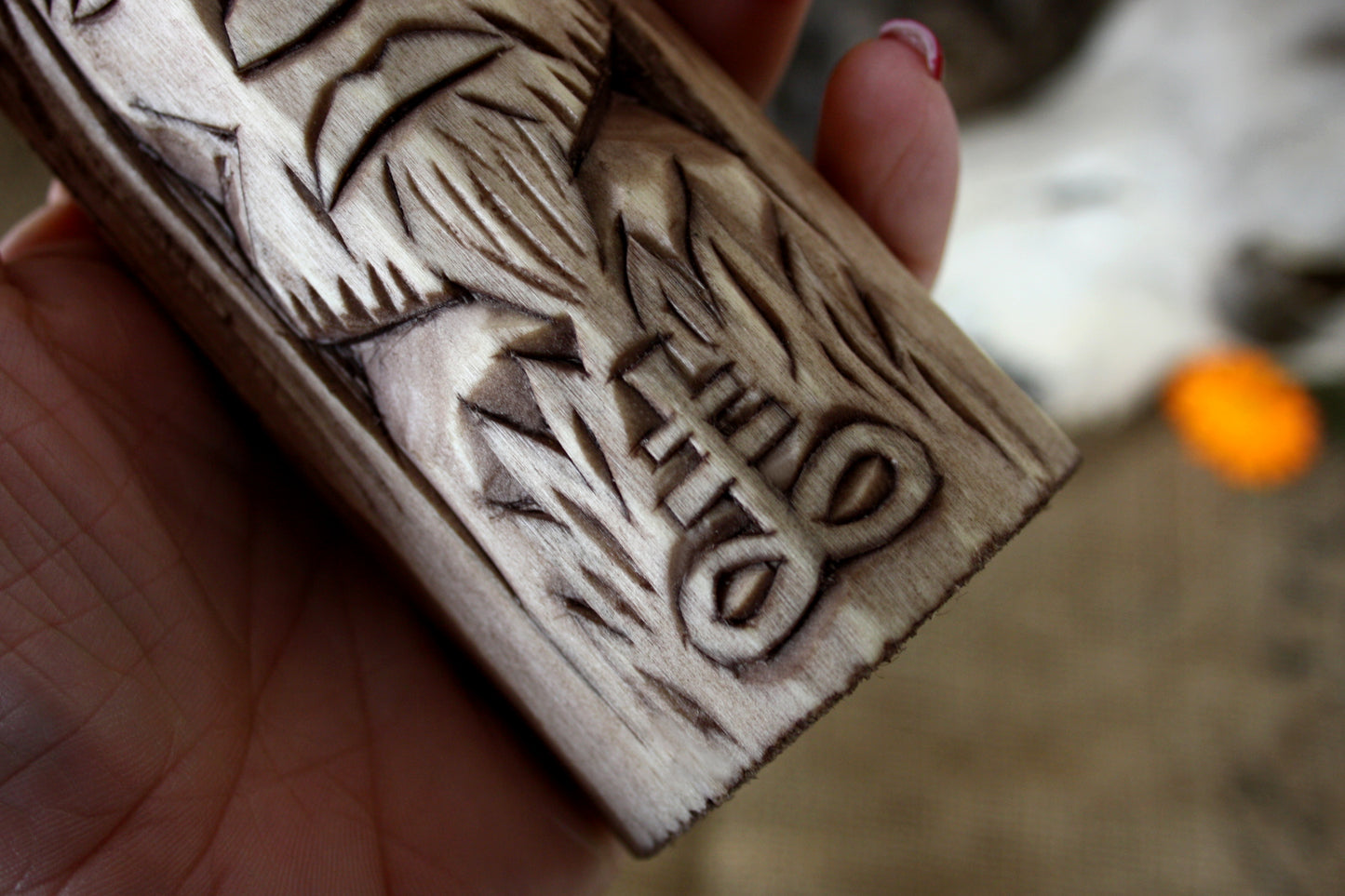 Wooden figurine for rituals of the king of hell LUCIFER