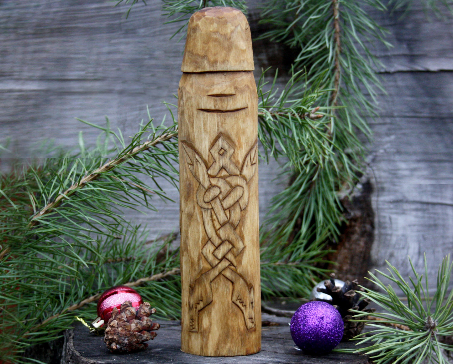 Odin wooden statue