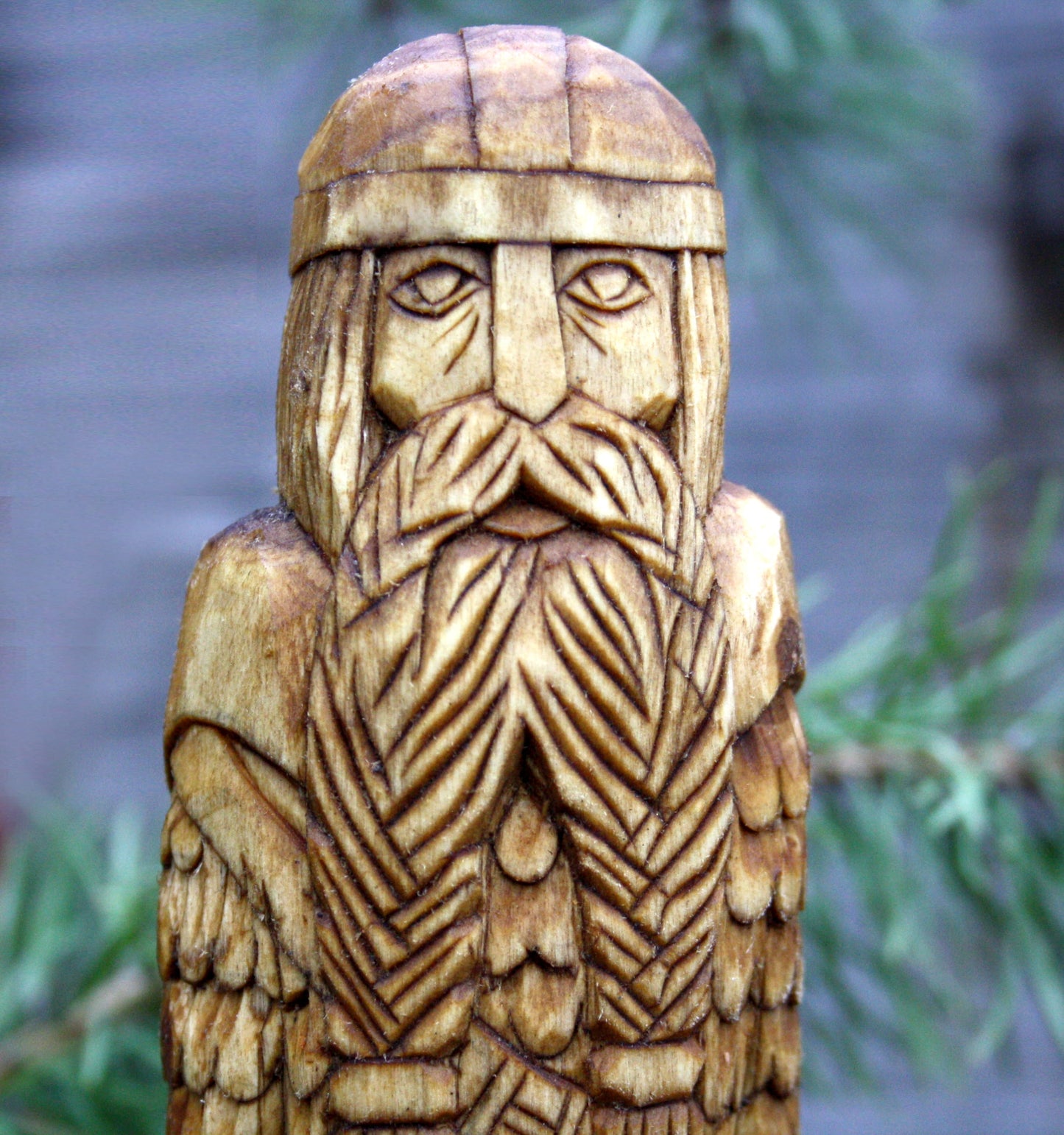 Norse god tyr. big hand crafted wooden statue of tyr norse god of war celtic goddess and god statues