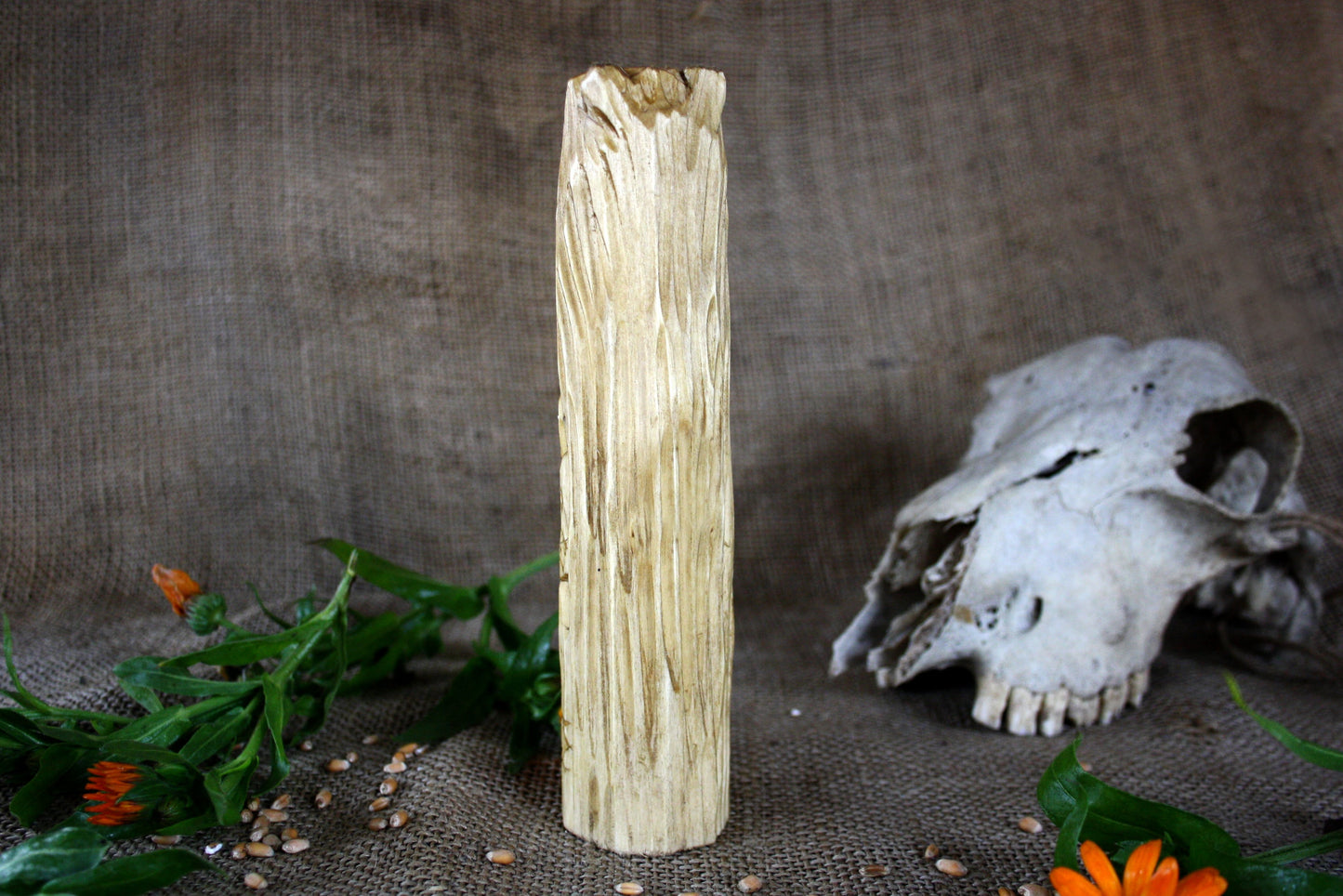 Hand carved figurine of the Slavic god Veles