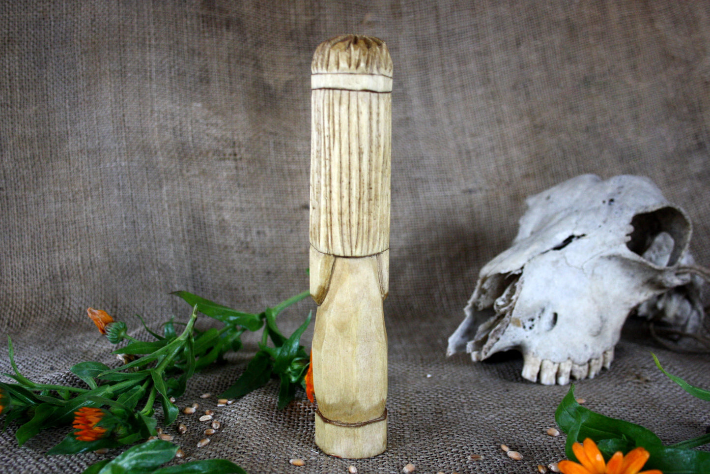Hand carved figurine of the Slavic goddess Zhiva
