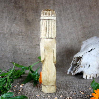 Dazhbog Slavic God Wooden Idol 18 cm | Hand Carved Linden Wood