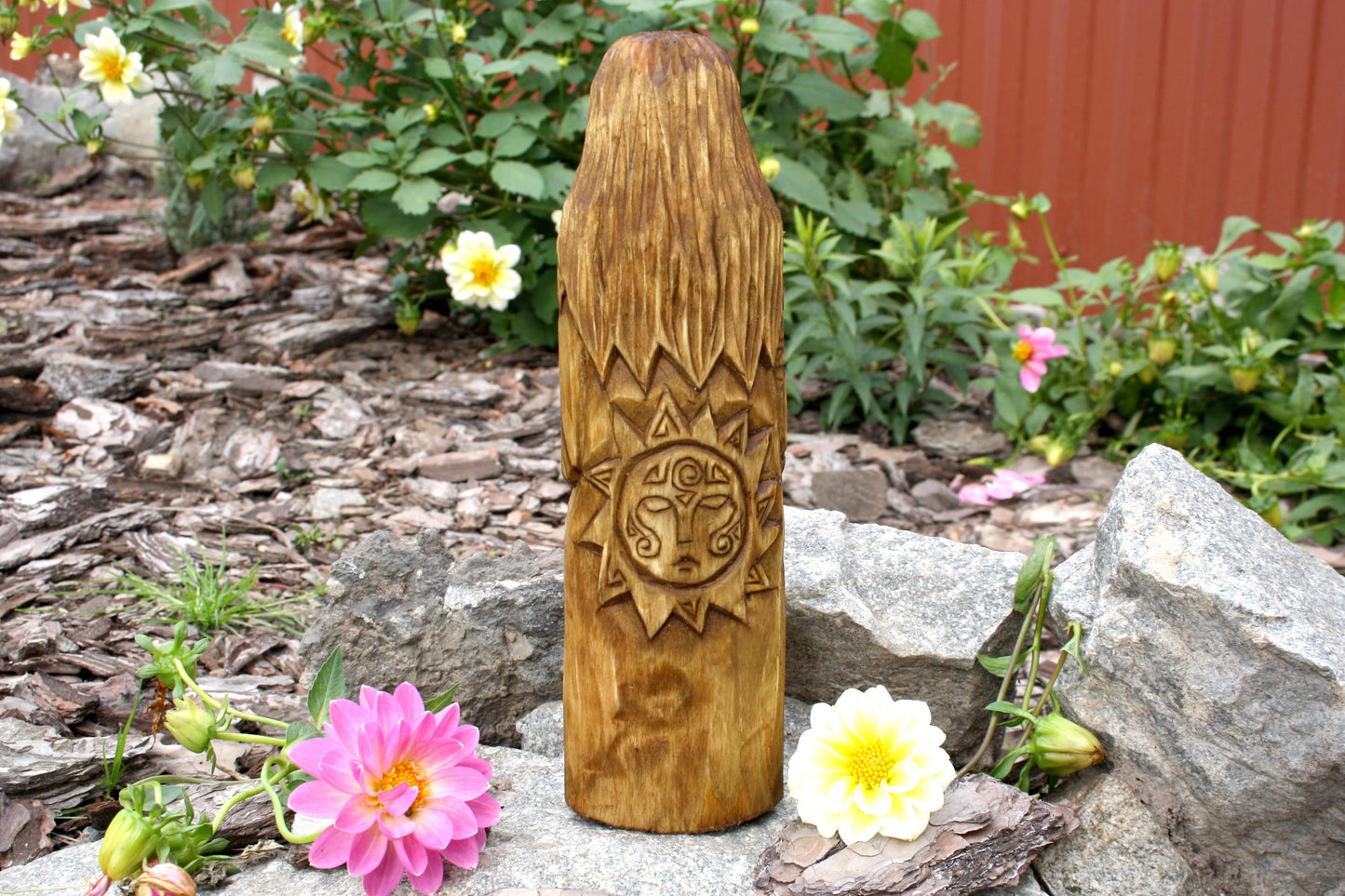 Freyr wooden statue