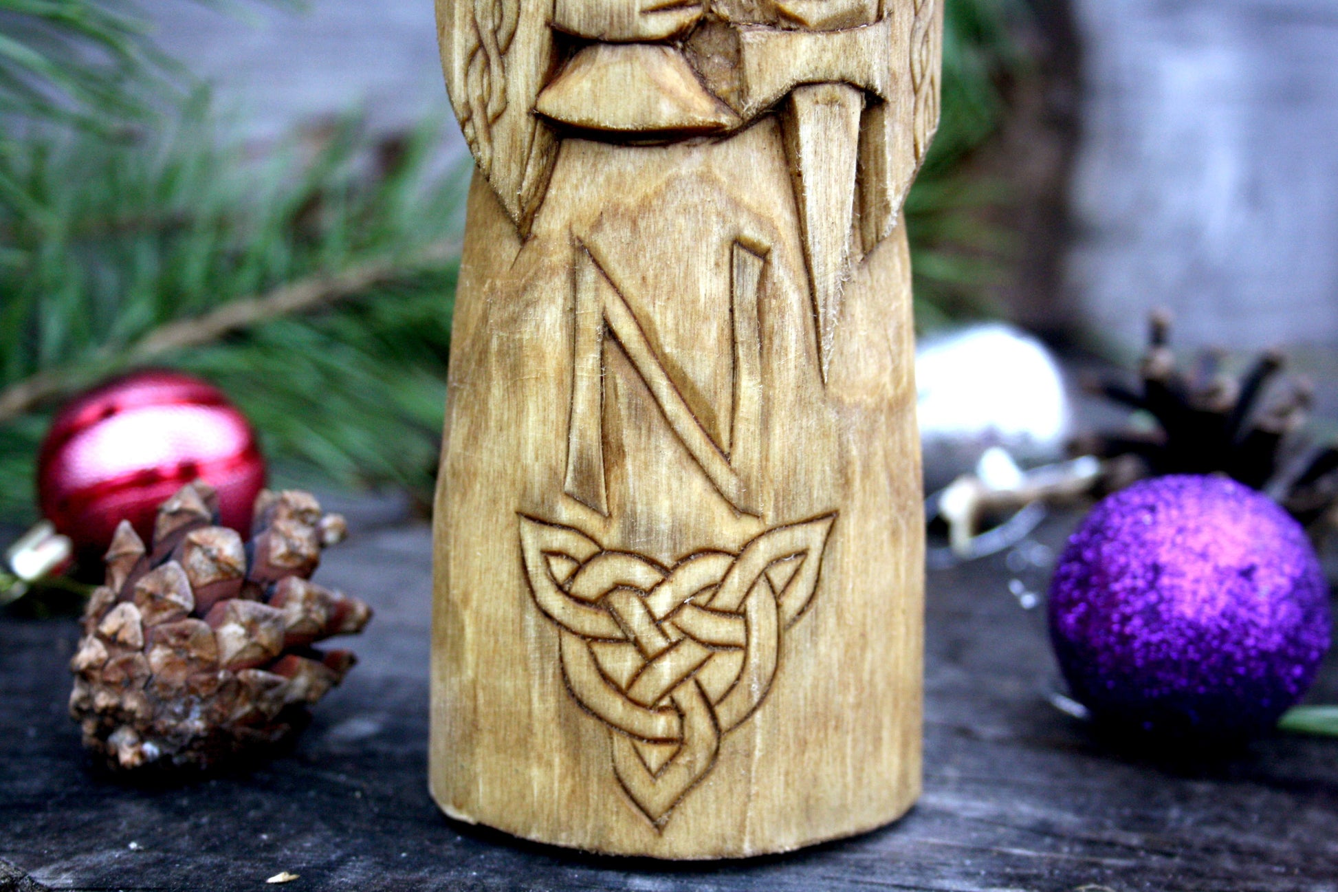 Norse goddess hel. big hand crafted wooden statue of hel. Viking's god. hel statue. celtic statues