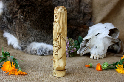 Wooden figurine of Slavic God HORS.