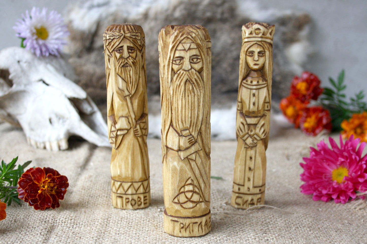 Wooden figurine of Slavic Goddess SIDA