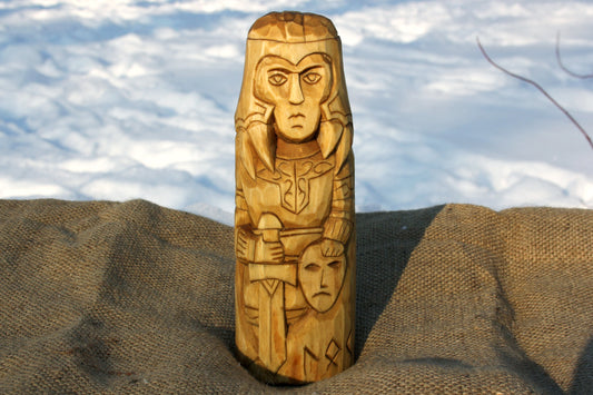 Loki  wooden statue