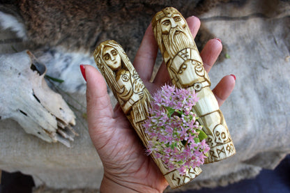 Wooden figurine of Norse Goddess JORD