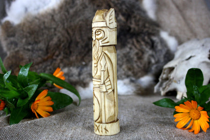 Wooden figurine of Norse God ODIN