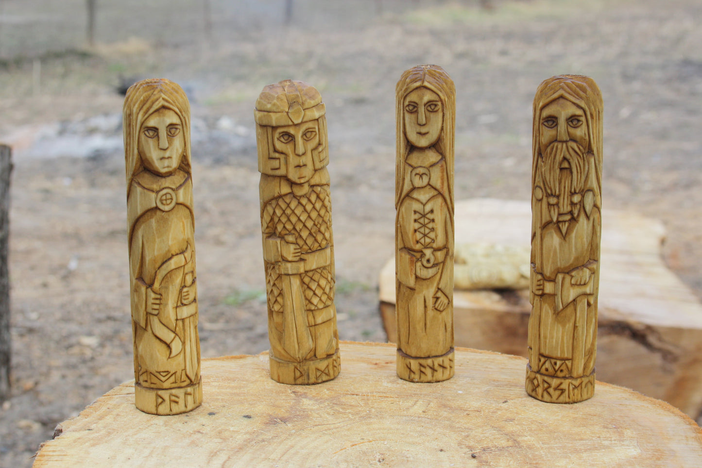 Wooden figurine of Norse God VALI