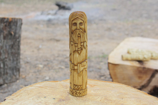 Wooden figurine of Norse God FORSETI