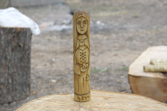 Wooden figurine of Norse Goddess NANNA