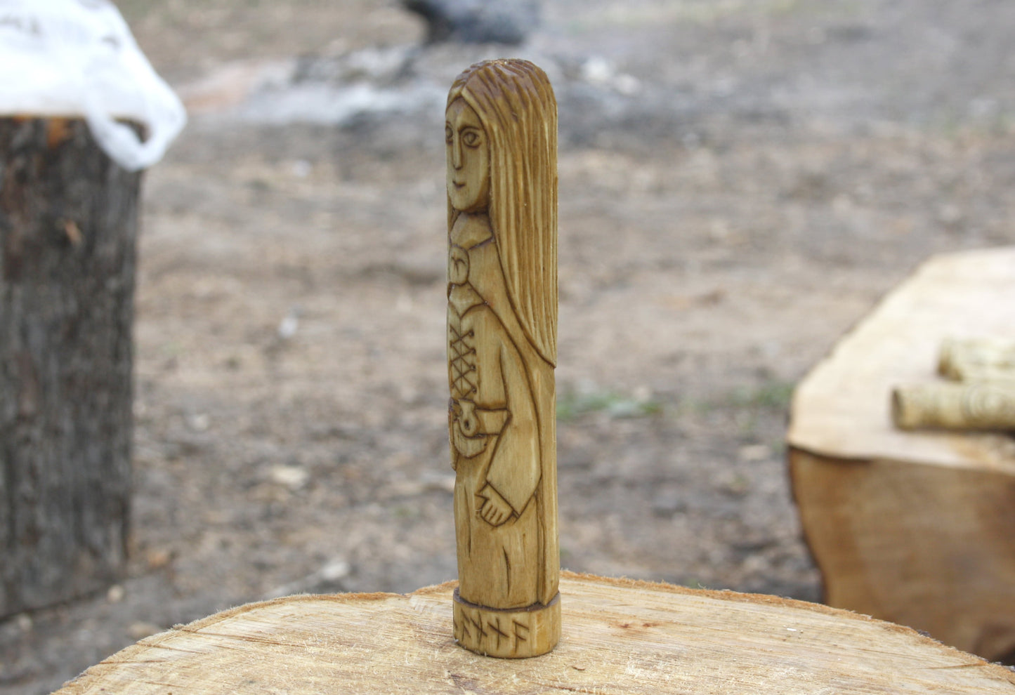 Wooden figurine of Norse Goddess NANNA