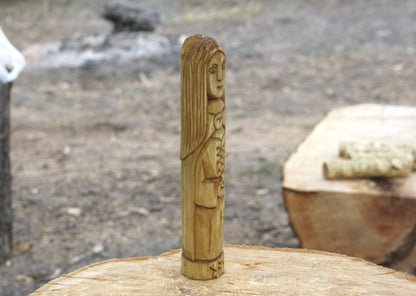 Wooden figurine of Norse Goddess NANNA