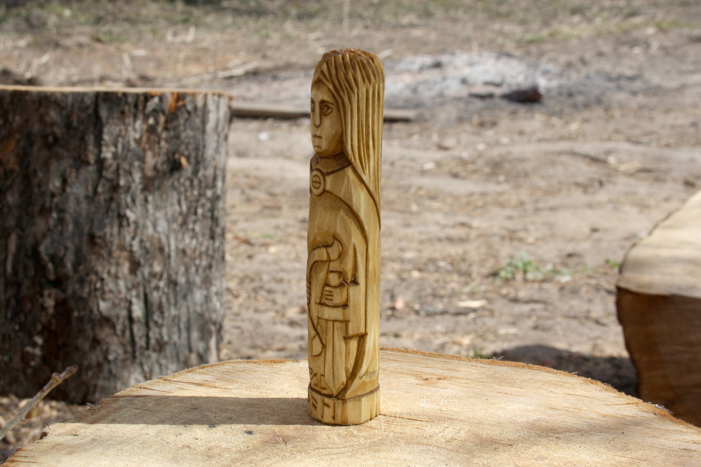 Wooden figurine of Norse God VALI