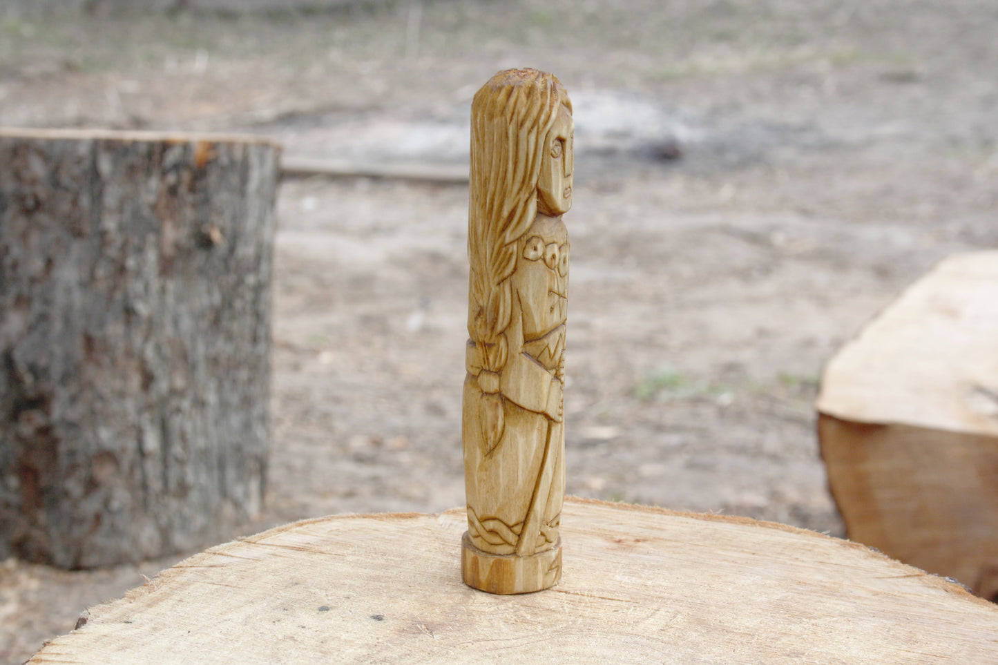 Wooden figurine of Norse Goddess SYN