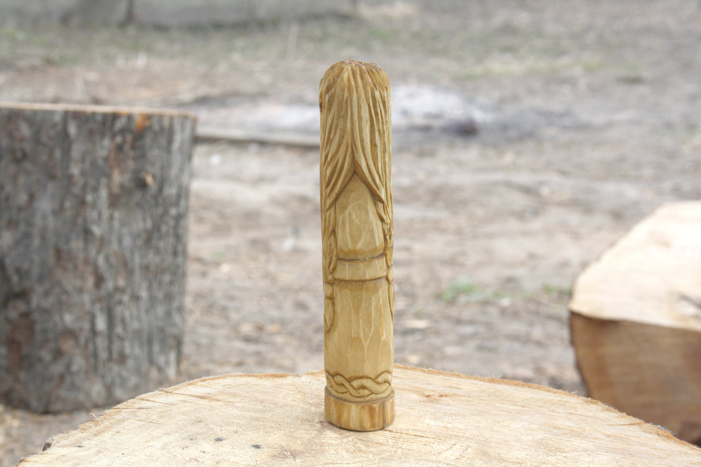 Wooden figurine of Norse Goddess SYN