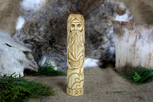 Wooden figurine of Norse God NJORD