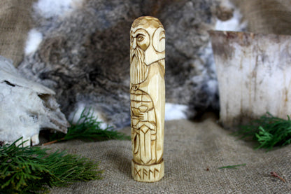 Wooden figurine of Norse God HEIMDALL