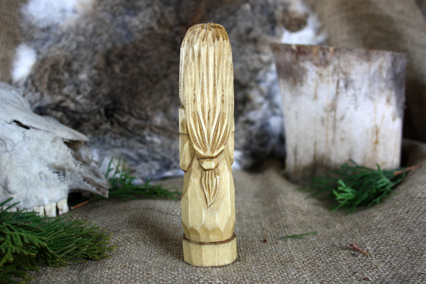 Wooden figurine of Norse God AEGIR