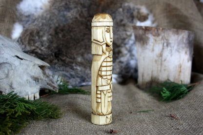 Wooden figurine of Norse God LOKI