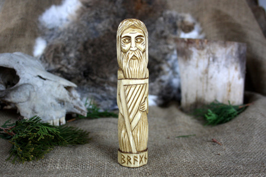 Wooden figurine of Norse God BRAGI