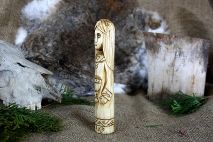 Wooden figurine of Norse Goddess SAGA