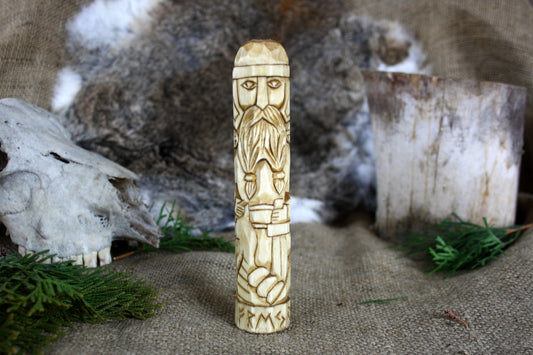 Wooden figurine of Norse God FREYR