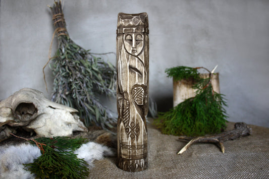 Wooden statue of Slavic Goddess MAKOSH