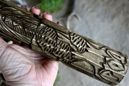 Wooden statue of main Slavic God ROD 