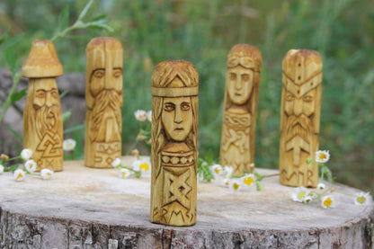 Small Wooden Altar of Norse Gods