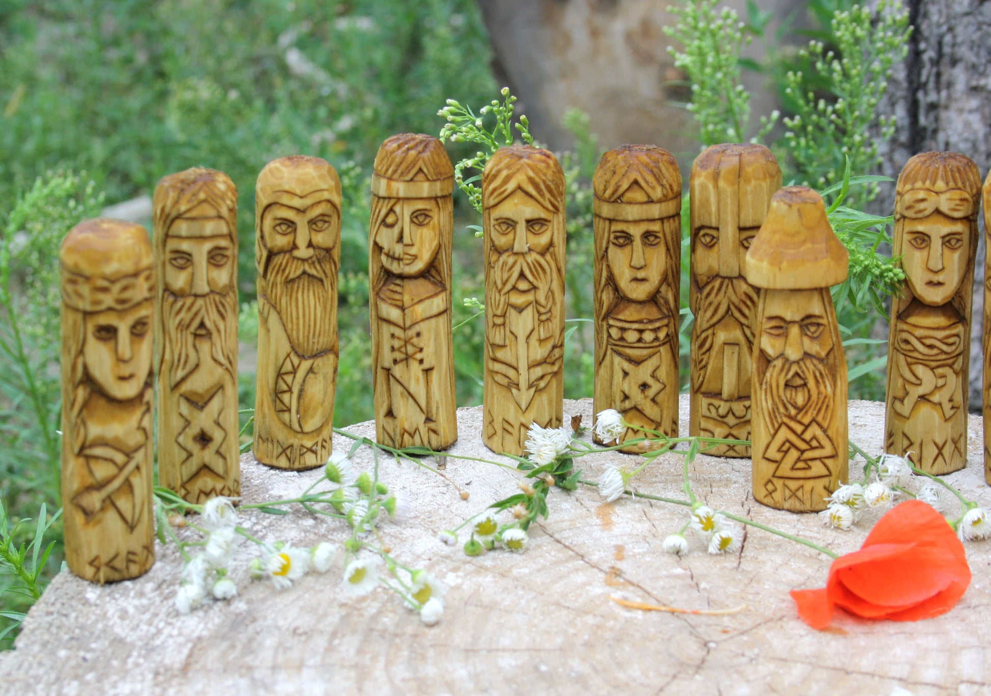 wooden norse gods