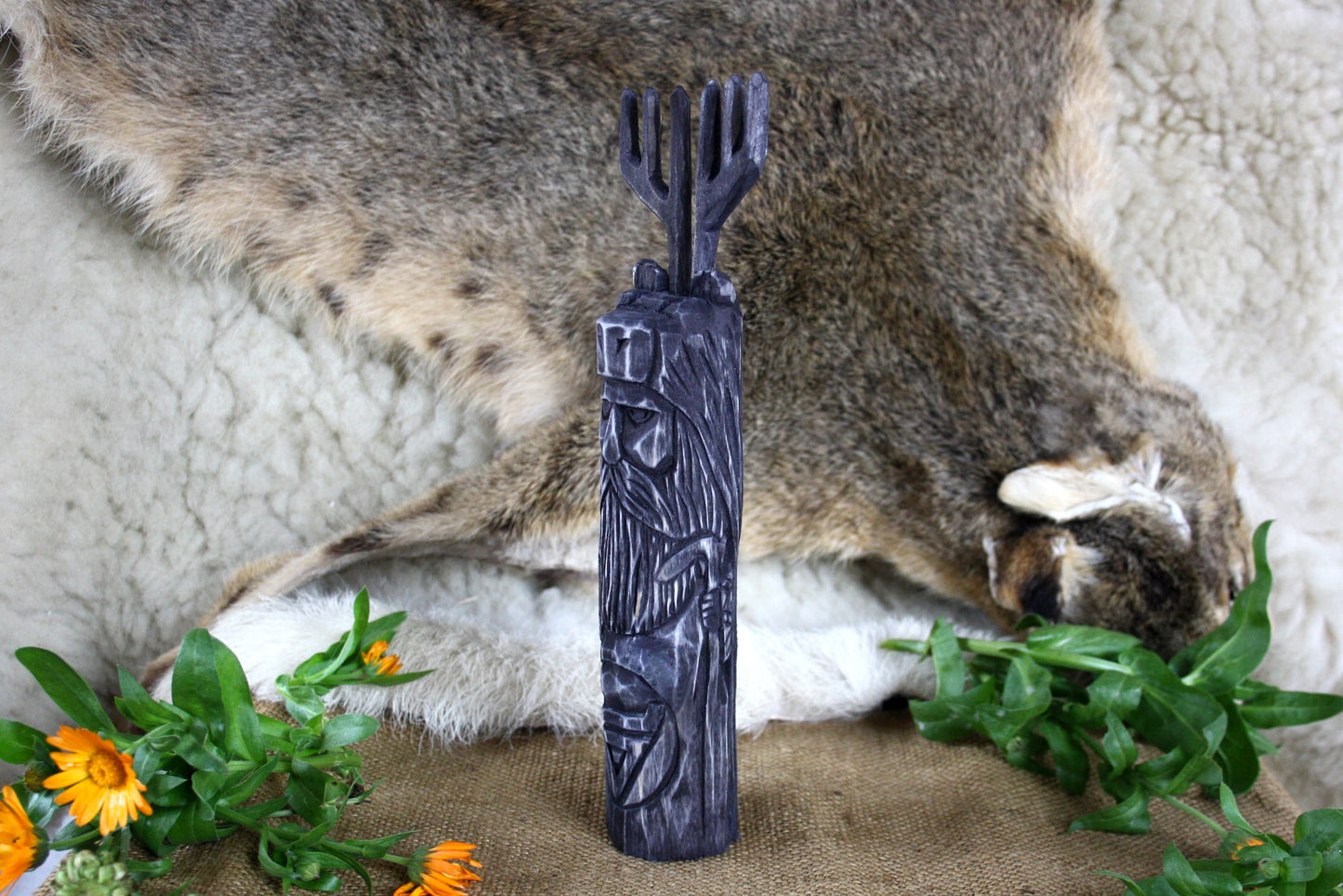 Set of main black slavic gods. Veles Marana Chernobog