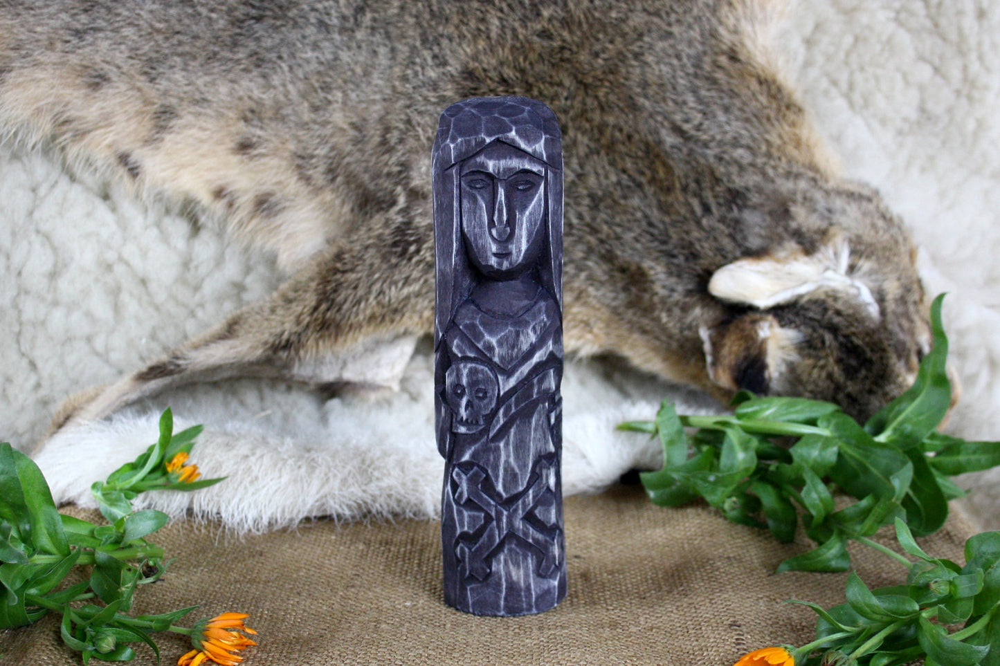 Set of main black slavic gods. Veles Marana Chernobog