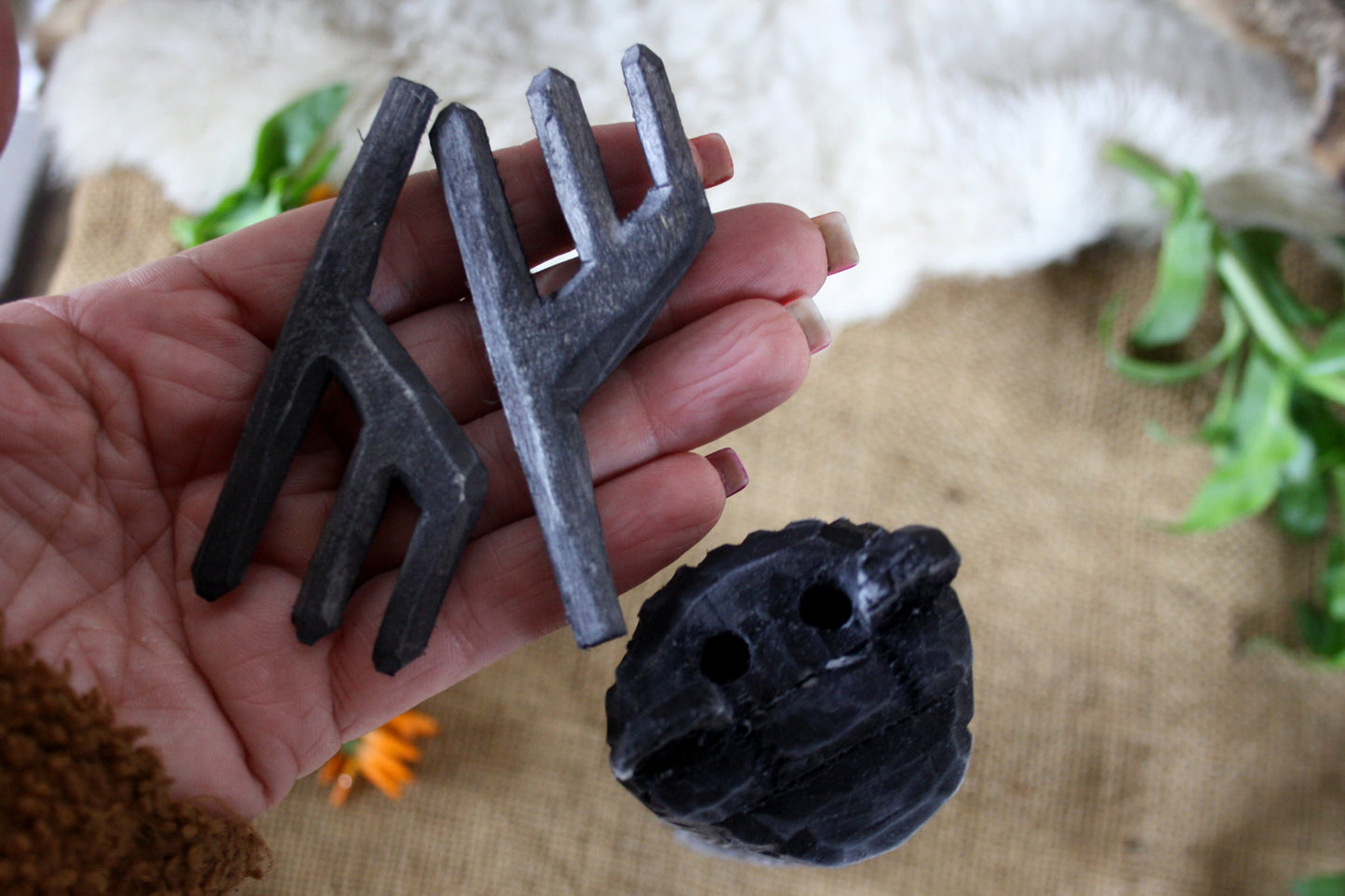 Set of main black slavic gods. Veles Marana Chernobog